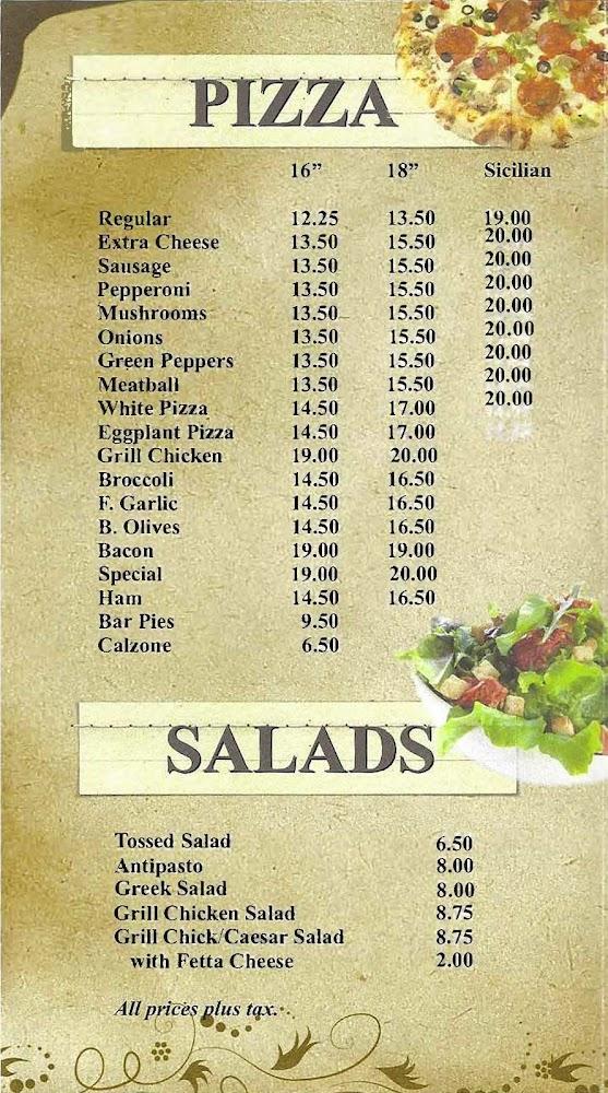 Larry & Joe's Pizzeria Menu image 1